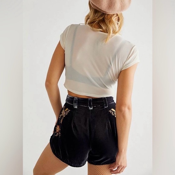Free People Wild Roses Embroidered Shorts Size 10. NWT! $198 - Picture 3 of 9